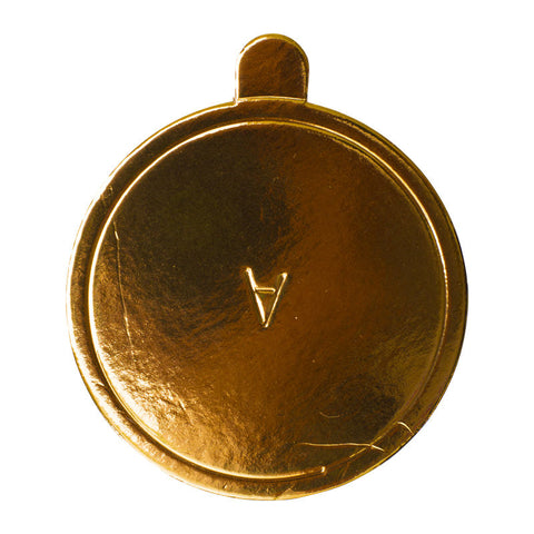 PAPER PLATE GOLD ROUND 8CM 200PC (#202566)