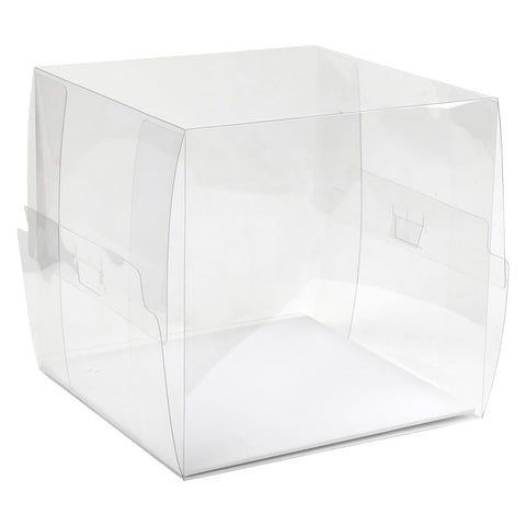 PVC DISPLAY CAKE BOX+BOARD 20X20XH20CM (#202633)