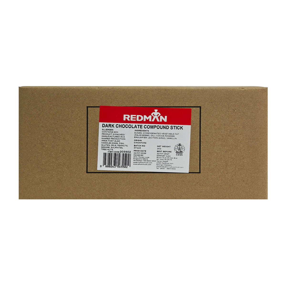 CHOC DARK COMPOUND STICK 8CM 2KG (