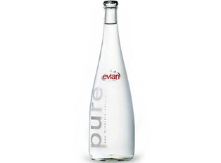 EVIAN NATURAL MINERAL WATER GLASS 750ML (#123791)