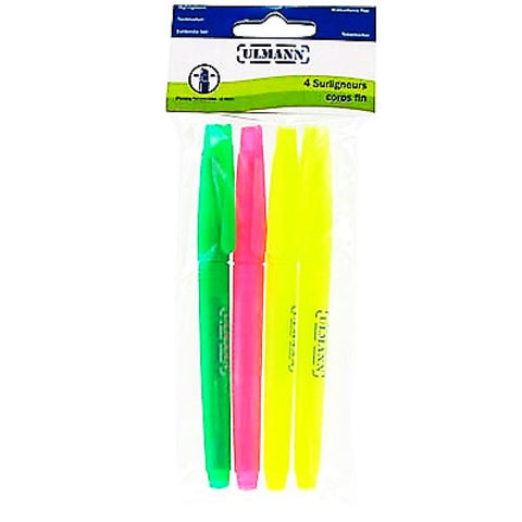 PACK OF 4 ASSORTED HIGHLIGHTERS 4PC (#119859)