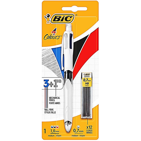 3 COLOURS BALLPOINT PEN MECHANICAL PENCIL (#119790)