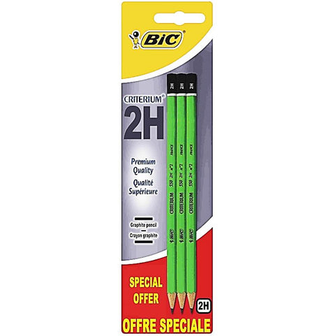 3 GRAPHITE PENCILS 2H CRITERIUM 3PC (#119842)