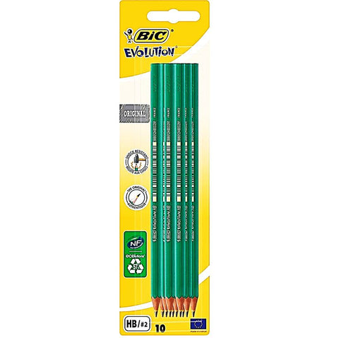 PACK OF 10 EVOLUTION GRAPHITE HB PENCILS 10PC (#119839)