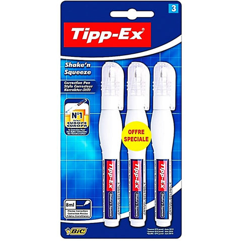 3 SHAKE N SQUEEZE CORRECTION PENS 3PC (#119826)