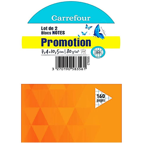HEAD-STAPLED NOTEPADS SMALL GRIDS 2PC (#119755)