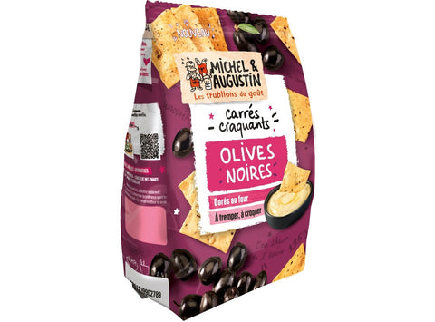 BLACK OLIVE CRUNCHY SQUARES 125G (#124947)