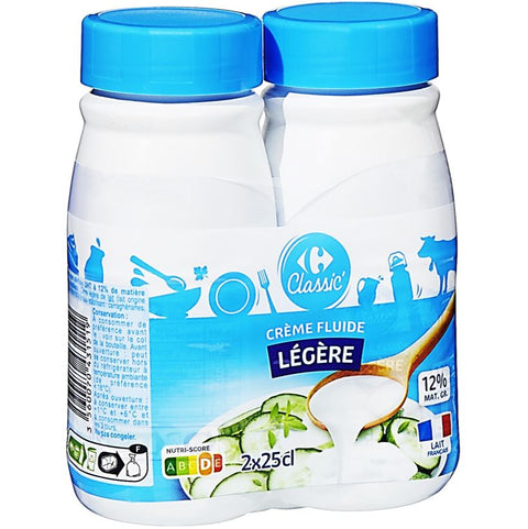 LIGHT FLUID CREAM 12%FAT 25CL (#116014)