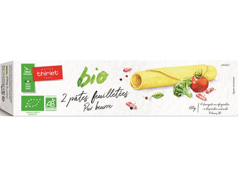 ORG PURE BUTTER PUFF PASTRY SHEETS TO UNROLL 500G 2 PIECES (#113285)