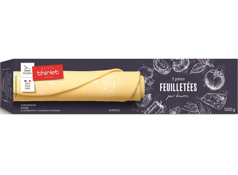 PURE BUTTER PUFF PASTRY SHEETS TO UNROLL 500G 2 PIECES (#113288)