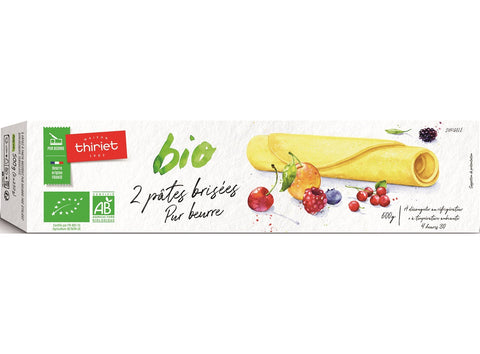 ORG PURE-BUT SHORTCRUST PASTRY SHEETS UNROLL 500G 2 PIECES (#113290)