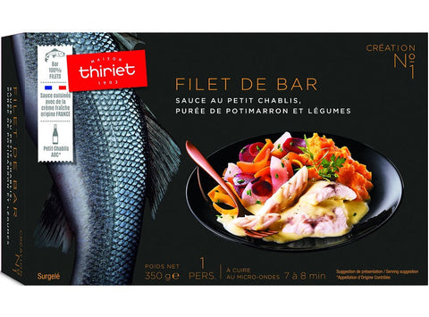 SEABASS FILLET WITH CHABLIS SAUCE N VEGETABLES STARTER 350G (#113298)