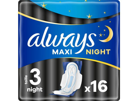 MAXI NIGHT SANITARY PADS WINGS 16PC (#127149)