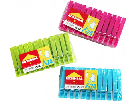PLASTIC CLOTHES PINS 24PC (#127182)