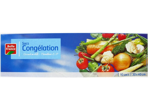 LARGE MODEL ZIPPER FREEZER BAGS 10PC (#127197)