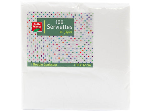 WHITE 2-PLY PAPER TOWELS 100PC (#127199)