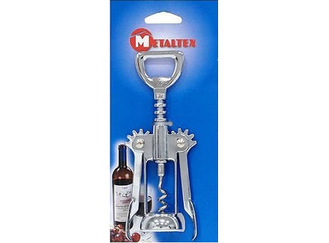 CHROMED LEVER CORKSCREW BOTTLE OPENER (#127215)