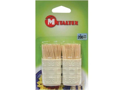 BARRELS OF 100 WOODEN TOOTHPICKS 100PC (#127226)