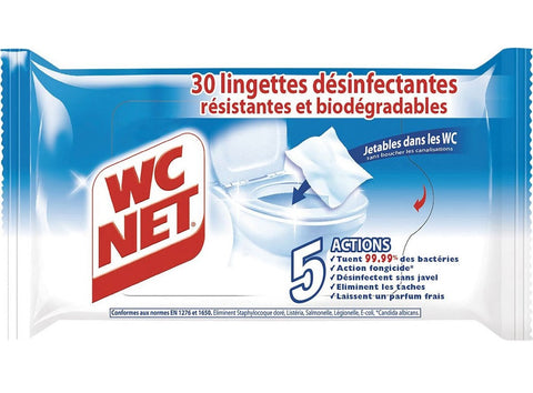 RESISTANT BIODEGRADABLE TOILET WIPES 30PC (#119623)