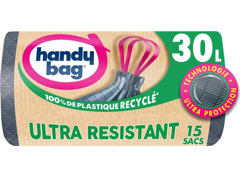 HEAVY DUTY DRAWSTRING BIN LINERS 30L 15PC (#127263)