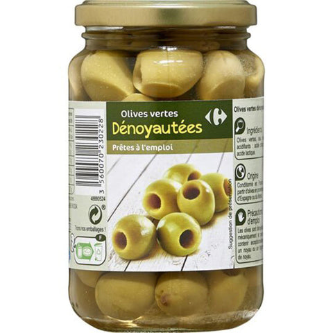 PITTED GREEN OLIVES 335G (#120298)