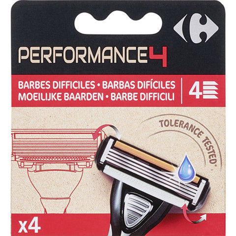 RAZOR BLADE REFILLS PERFORMANCE 4 4PC (#119285)