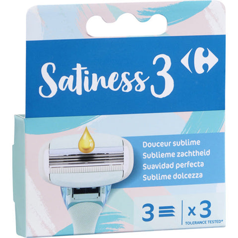RAZOR BLADE REFILLS SATINESS 3 3PC (#119293)