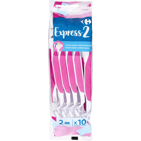 2-BLADE DISPOSABLE RAZORS 10PC (#119294)