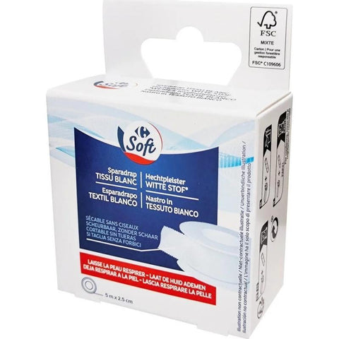 WHITE FABRIC PLASTERS 5M (#119369)