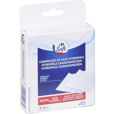 HYDROPHILIC GAUZE SWABS 10PC (#119375)