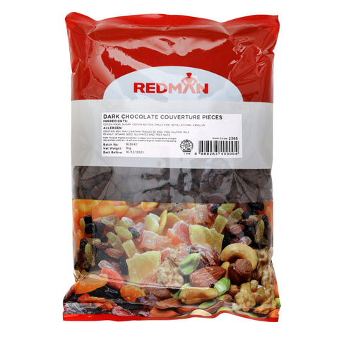 DARK CHOCOLATE COUVERTURE PIECES 1KG (#2365)