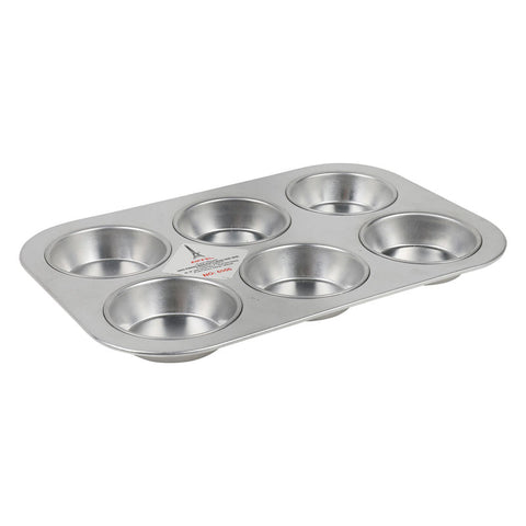 ALUMINIUM MUFFIN BAKING MOULD 17CMX25CM 6 CAV (#2465)