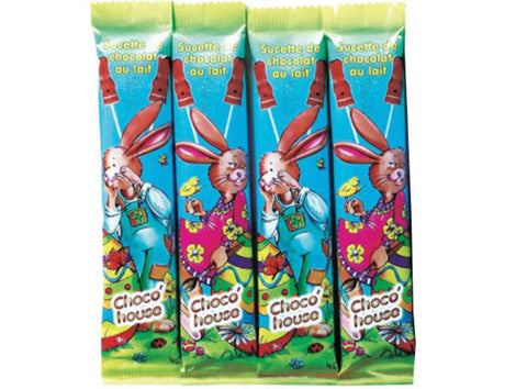 4 MILK CHOCOLATE BUNNY LOLLIPOPS 35G (#126764)