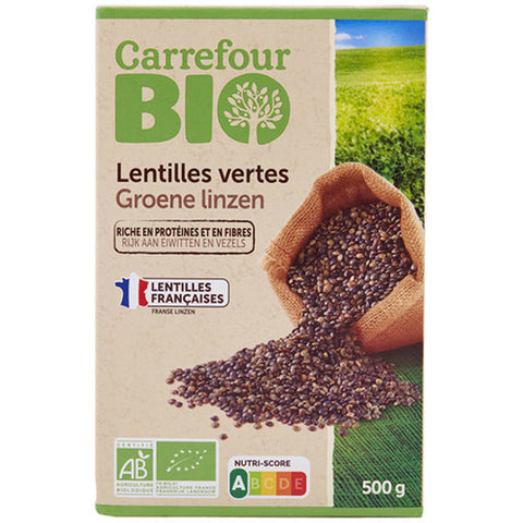 ORGANIC GREEN LENTILS 500G (#117631)