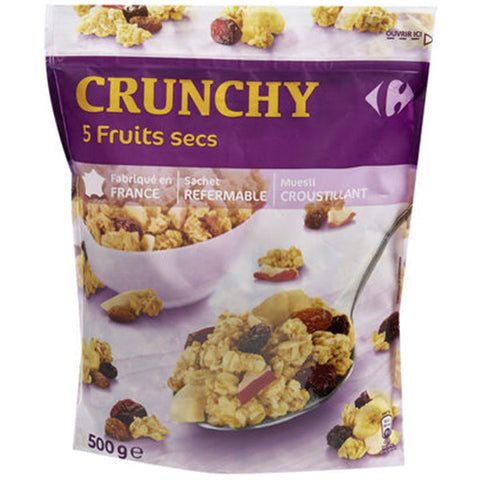 CRUNCHY 5-FRUIT CEREAL 500G (#118284)