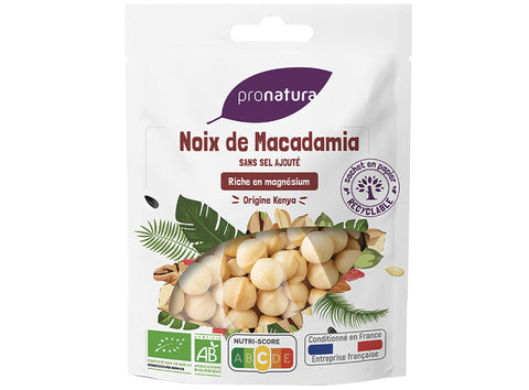 ORGANIC MACADAMIA NUTS NO ADDED SALT 125G (#123251)