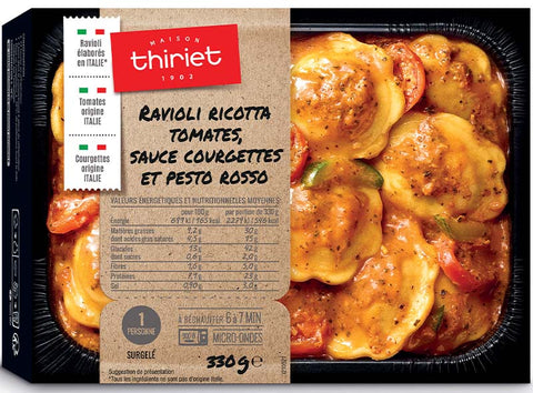 READY-TO-EAT TOMA-RICO RAVIOLI ZUCC-SAUCE N PESTO ROSSO 330G (#113323)