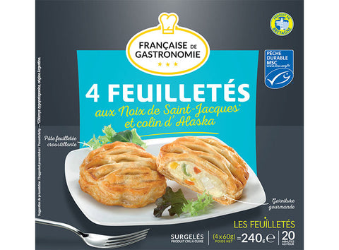 SCALLOPS AND COD PUFF PASTRIES 60G (#122242)