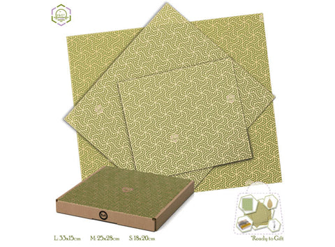 3 BEESWAX FOOD WRAPS SET A (#125783)