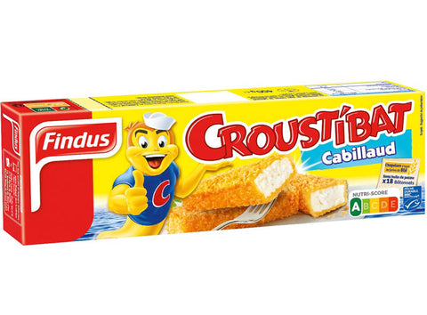 CROUSTIBAT BREADED COD STICKS 450G (#120037)