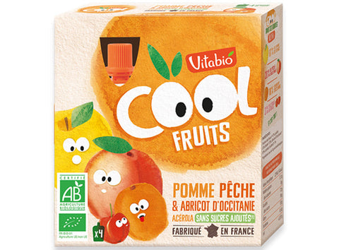 ORGANIC COOL FRUIT APPLE PEACH APRICOT 90G (#126657)