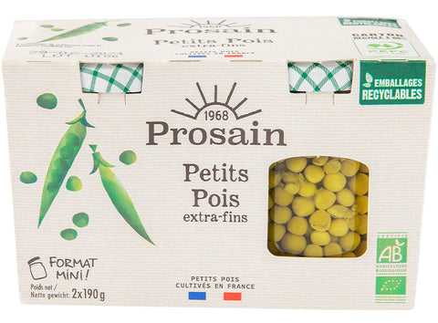 ORGANIC GREEN PEAS EXTRA FINE 190G (#125723)