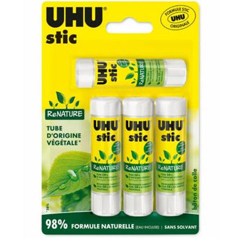 PACK OF 4 WHITE GLUE STICK RENATURE 4PC (#119887)