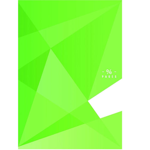 GREEN STAPLED NOTEBOOK LARGE GRIDS (#119776)