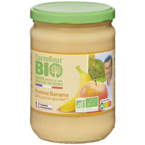 ORG APP BANA COMP JAR W/O AD SUGAR 580G (#115931)