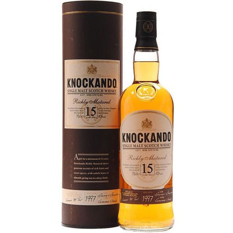 KNOCKANDO 15YO SINGLE MALT WHISKY 43% 70CL (#118724)