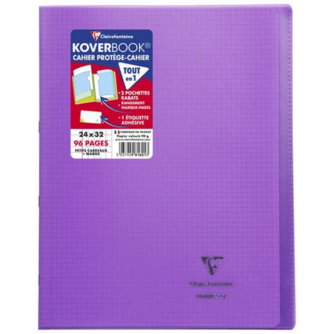 NOTEBOOK COVER PURPLE SMALL SQUARES (#122247)