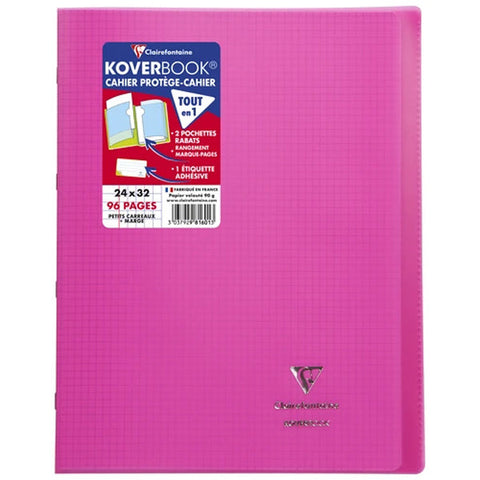 NOTEBOOK COVER PINK SMALL SQUARES (#122348)