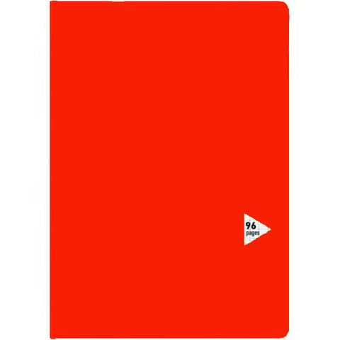 STAPLED WRITING BOOK RED A4 (#122378)
