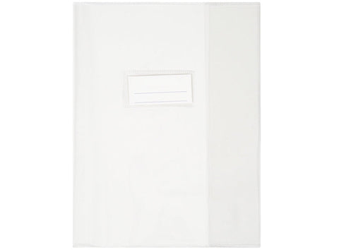 NOTEBOOK COVER 17X22CM PVC CLEAR (#126435)